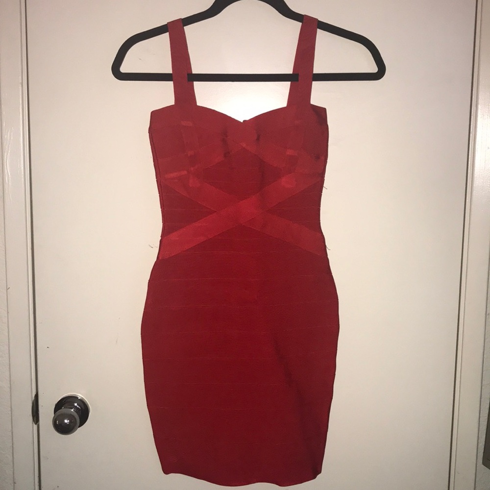 Red bandage dress